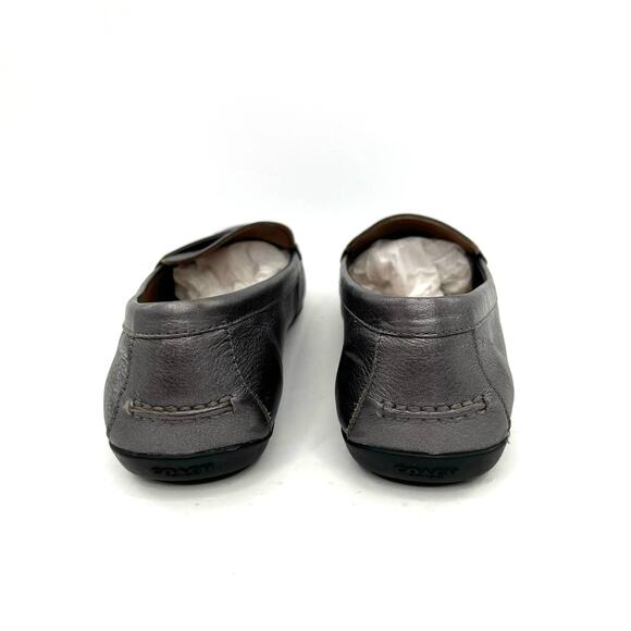 Coach women’s pewter penny loafer flats shoes - Picture 6 of 12